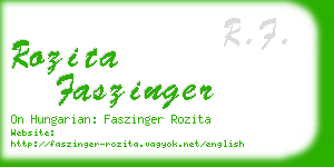 rozita faszinger business card